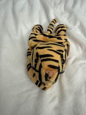 Striped Tiger Plush Stuffed Animal - Yellow & Black